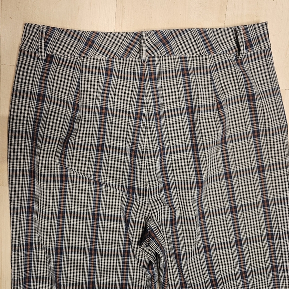 Lulus Checked and Stylish Tan Plaid High-Waisted Wide-Leg Pants size XL NWOT - Picture 4 of 7